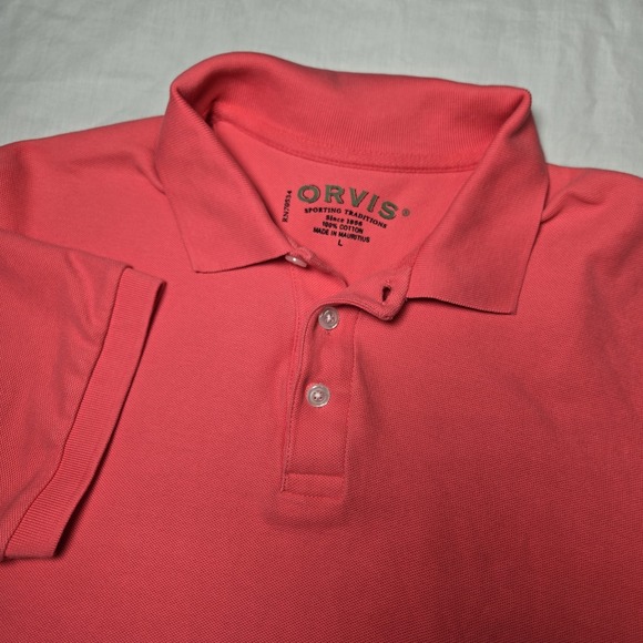Orvis Other - Orvis Golf Polo Shirt Short Sleeve Men's Large‎ Coral  Heavy Cotton
